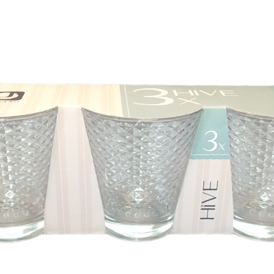 Ποτήρι Ουίσκι Hive 28.5cl 3τεμ.