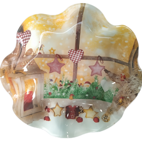 Μπωλ Γυάλινο Candles 23cm