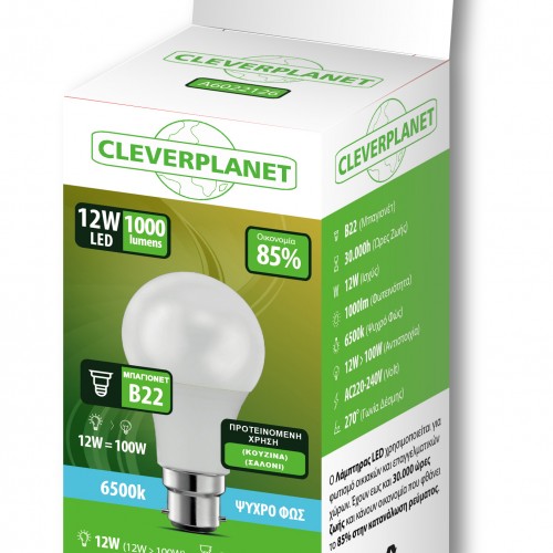 Λάμπα Led Myeco B22 6500K Ψυχρό 12W