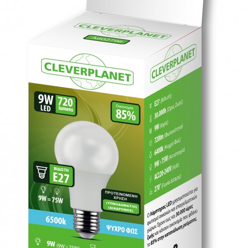 Λάμπα Led Myeco E27 6500K Ψυχρό 9W