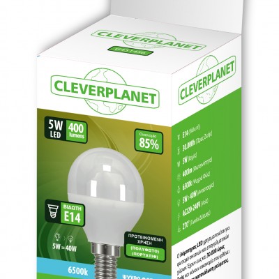 Λάμπα Led Myeco Σφαίρα E14 6500K Ψυχρό 5W