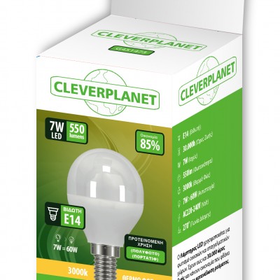 Λάμπα Led Myeco Σφαίρα E14 3000K Θερμό 7W