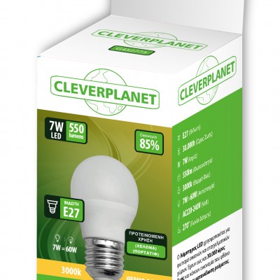 Λάμπα Led Myeco Σφαίρα E27 3000K Θερμό 7W