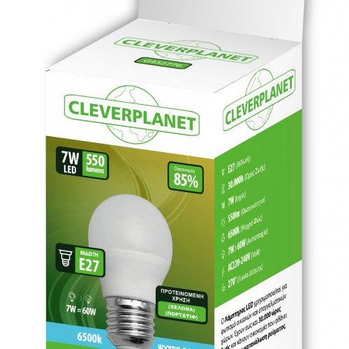Λάμπα Led Myeco Σφαίρα E27 6500K Ψυχρό 7W