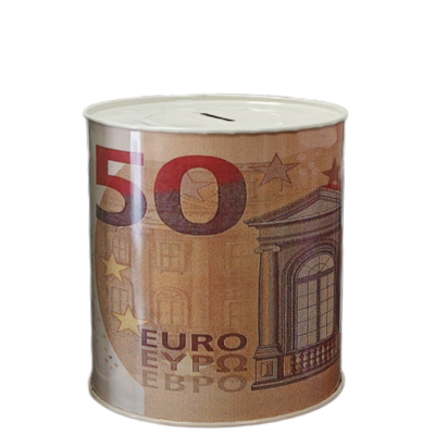 Κουμπαράς Μεταλλικός Euro 15x13 cm