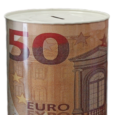 Κουμπαράς Μεταλλικός Euro 15x13 cm