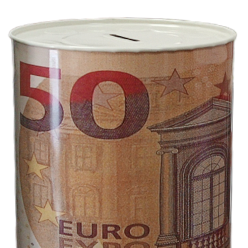 Κουμπαράς Μεταλλικός Euro 15x13 cm