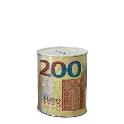 Κουμπαράς Μεταλλικός Euro 11x8 cm