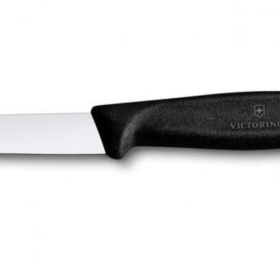 Μαχαίρι VICTORINOX Ίσιο Μυτερό Μαύρο (Μήκος λάμας 8 cm)