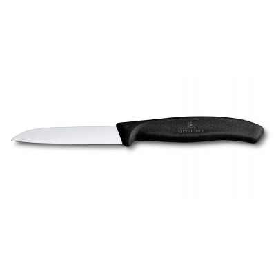 Μαχαίρι VICTORINOX Ίσιο Μυτερό Μαύρο (Μήκος λάμας 8 cm)