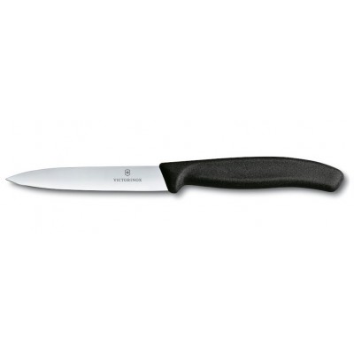 Μαχαίρι VICTORINOX Ίσιο Μυτερό Μαύρο (Μήκος λάμας 10 cm)