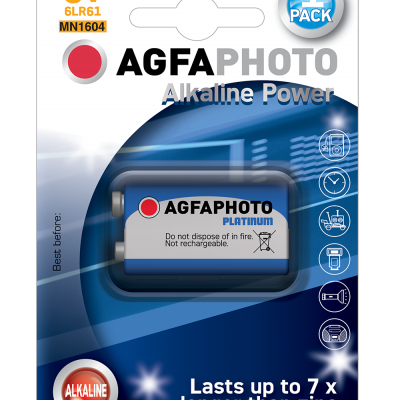 Μπαταρία Agfa Αλκαλική 9V 6LR61 4τεμ.