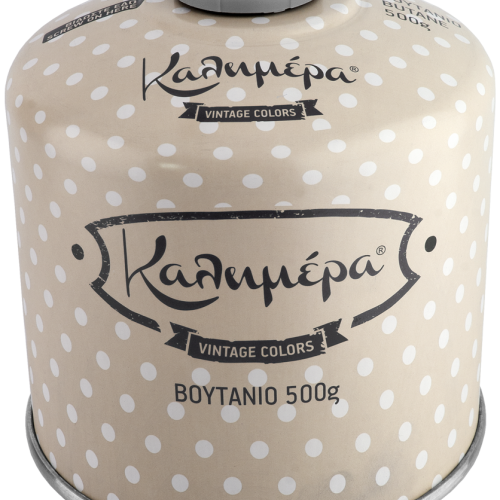 Φιαλίδιο Βουτανίου *Καλημέρα* Μπεζ με Βαλβίδα 500gr