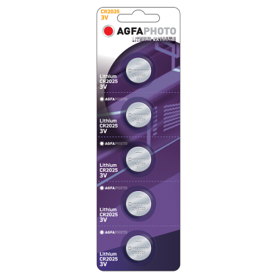 Μπαταρία Agfa Lithium 3V CR2025 5τεμ.