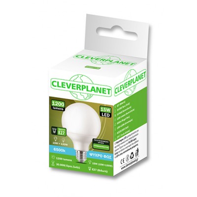 Λάμπα Led G95 6500K (Ψυχρό) E27 15W