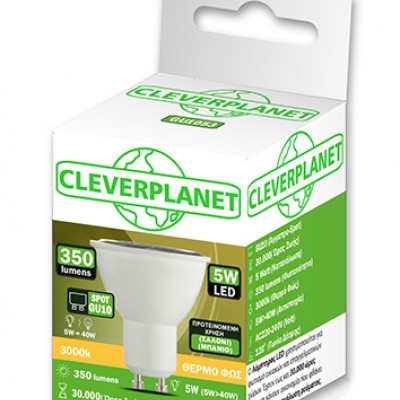 Λάμπα Led Spot GU10 3000K (Θερμό) 5W