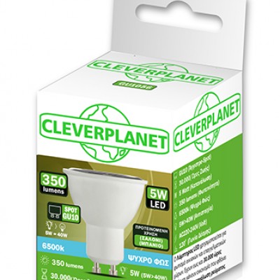 Λάμπα Led Spot GU10 6500K (Ψυχρό) 5W