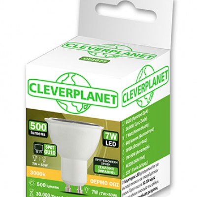 Λάμπα Led Spot GU10 3000K (Θερμό) 7W