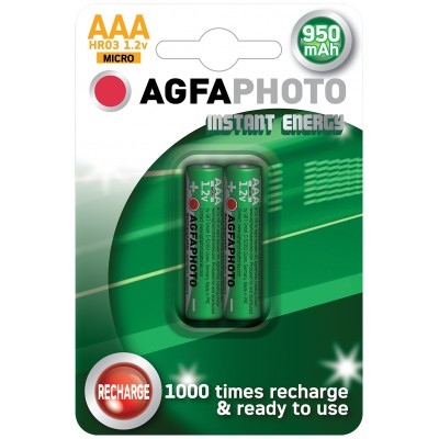 Μπαταρία Agfa Επαναφορτιζόμενη Ni-MH 1.2V 950mAh HR03 AAA