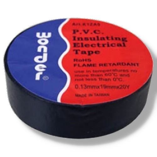 Ταινία Μονωτική PVC Μαύρη 19mm x 20m