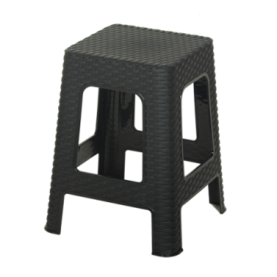 Σκαμπώ Rattan Μαύρο