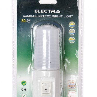 Φωτάκι Νυκτός 1W-LED με Διακόπτη  RL-023