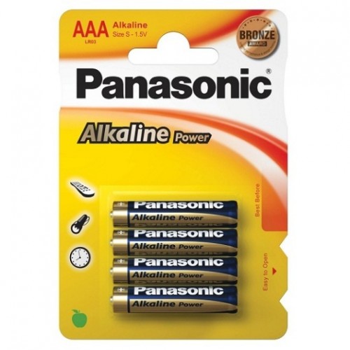 Μπαταρία Panasonic Αλκαλική  LR-03 4τεμ.(ΑΑΑ)
