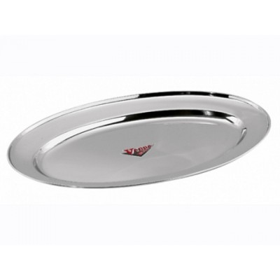 Πιατέλα Inox Οβάλ με Κορδόνι Νο50 (50cm)