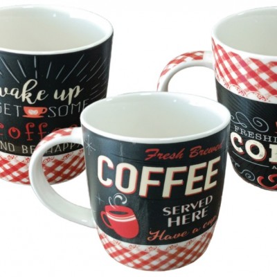 Κούπα MARVA Καρώ & Decor 350ml