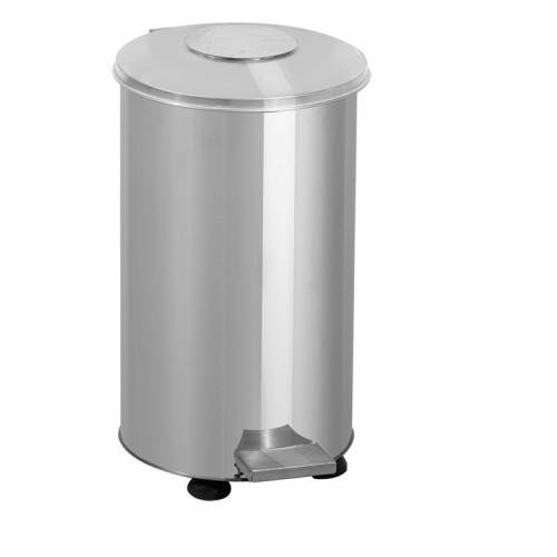 Κάδος Inox με Πεντάλ & Ρόδες 90lt